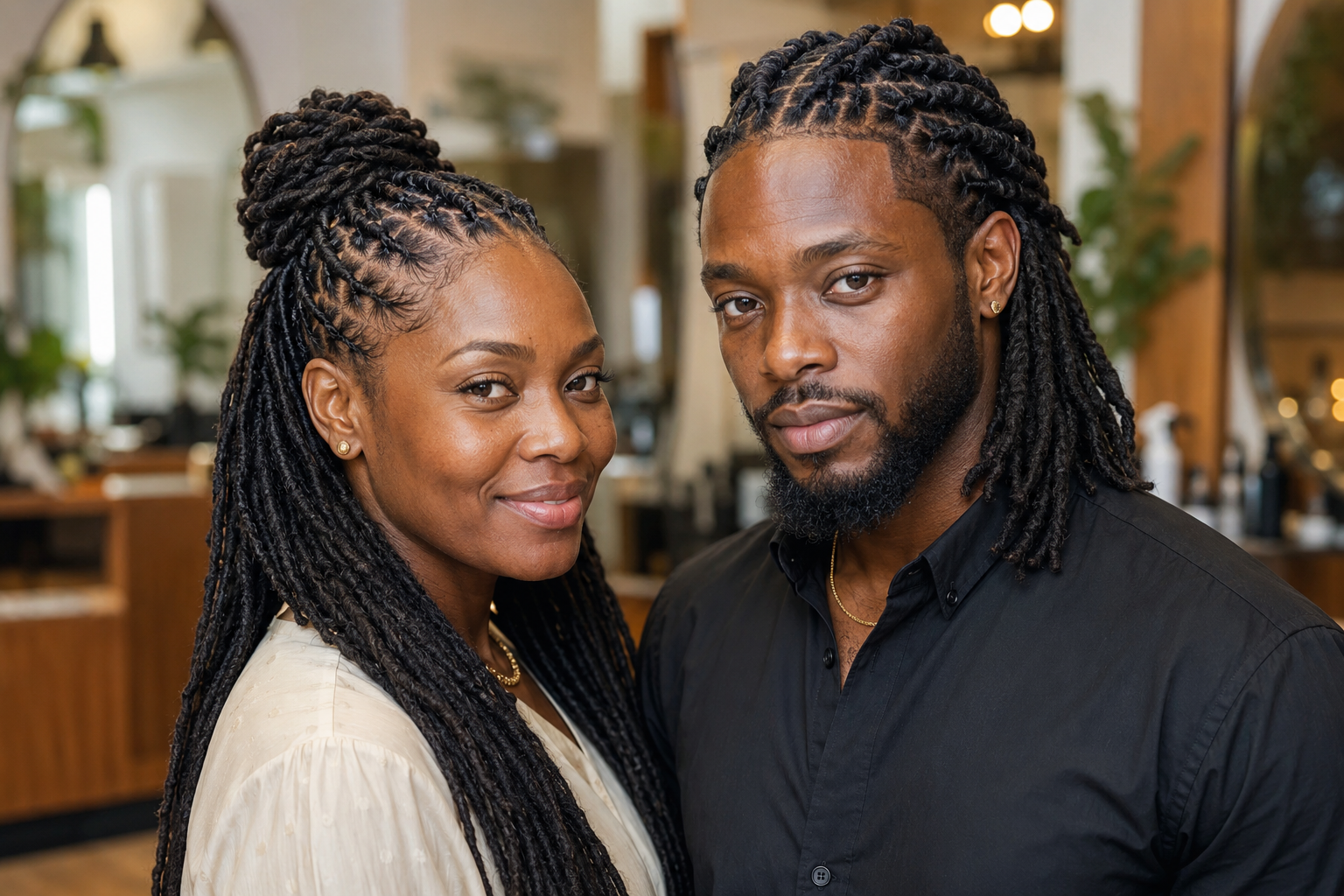 Styled locs for her and for him